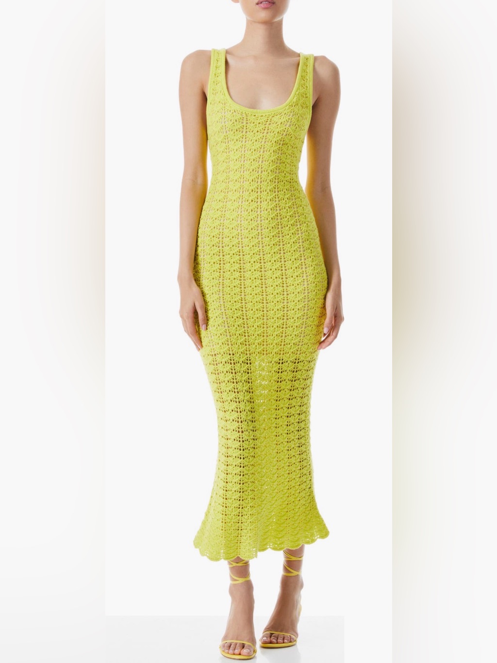 Alice + Olivia Veronique Pointelle Knit Dress